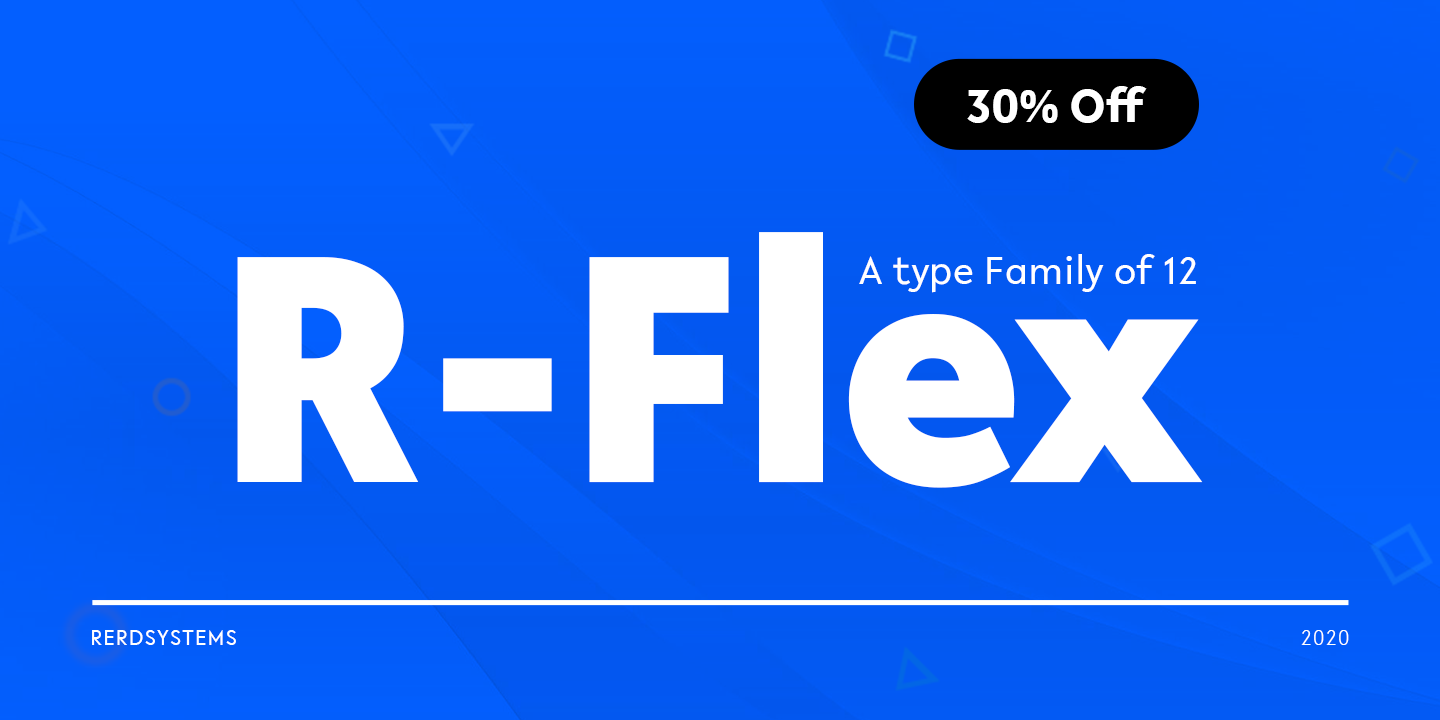 Пример шрифта R-Flex Medium Italic